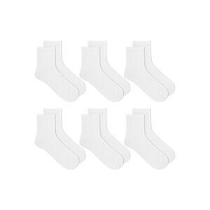 Athletic Works Mens Ankle Socks 6-Pack White Size 6-12